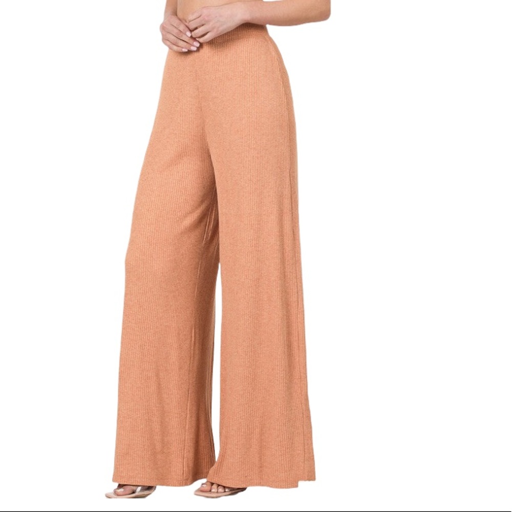 NWT Ribbed Knit Wide Leg Pant